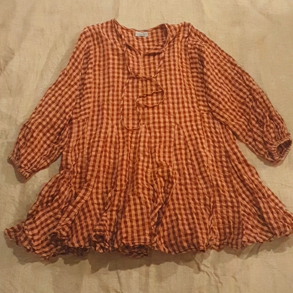 ASOS Tops - ASOS Size 18 check print ruffle hem boho top